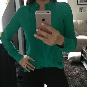 Bebe Deep Green Blouse